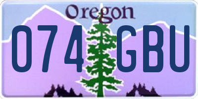 OR license plate 074GBU