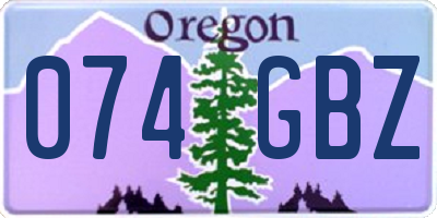 OR license plate 074GBZ