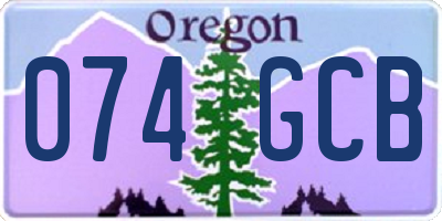 OR license plate 074GCB