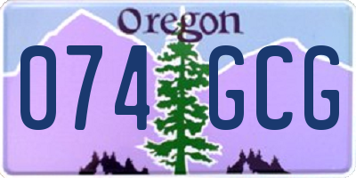 OR license plate 074GCG