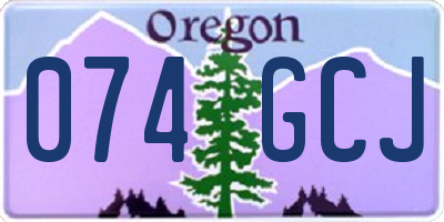 OR license plate 074GCJ