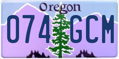 OR license plate 074GCM