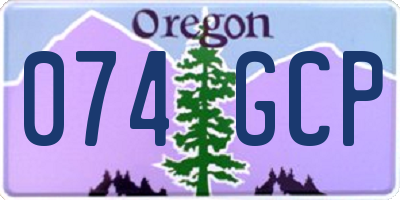 OR license plate 074GCP