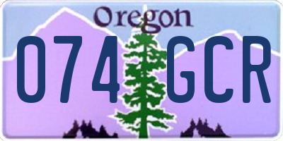 OR license plate 074GCR