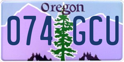 OR license plate 074GCU