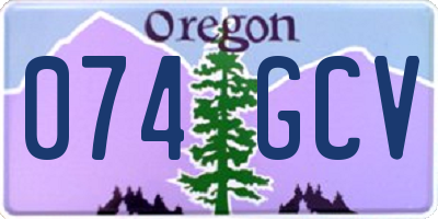 OR license plate 074GCV