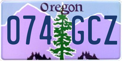 OR license plate 074GCZ