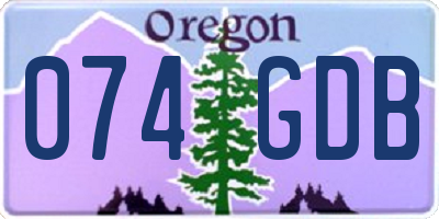 OR license plate 074GDB