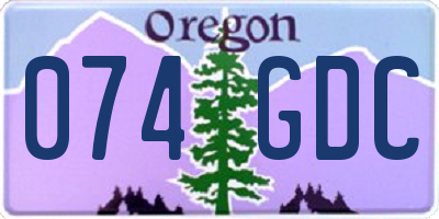 OR license plate 074GDC
