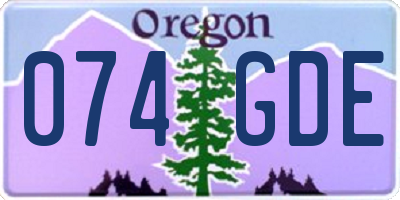 OR license plate 074GDE