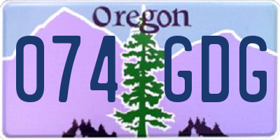 OR license plate 074GDG