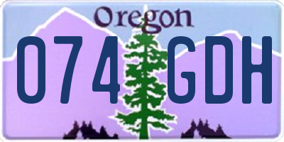 OR license plate 074GDH