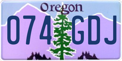 OR license plate 074GDJ