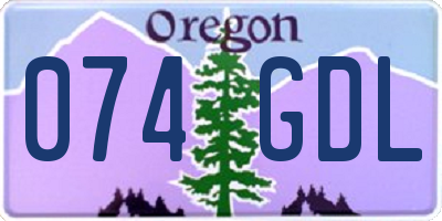 OR license plate 074GDL