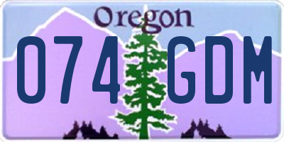 OR license plate 074GDM