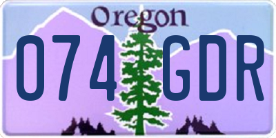 OR license plate 074GDR