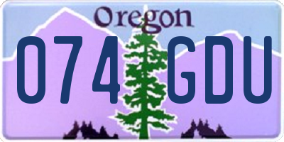 OR license plate 074GDU