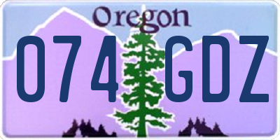 OR license plate 074GDZ