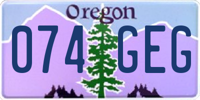 OR license plate 074GEG