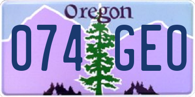 OR license plate 074GEO