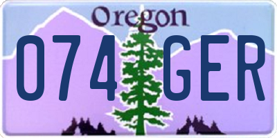 OR license plate 074GER