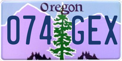 OR license plate 074GEX