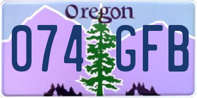 OR license plate 074GFB