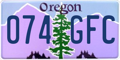 OR license plate 074GFC