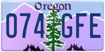 OR license plate 074GFE