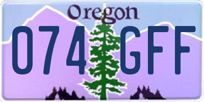 OR license plate 074GFF