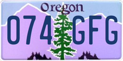 OR license plate 074GFG