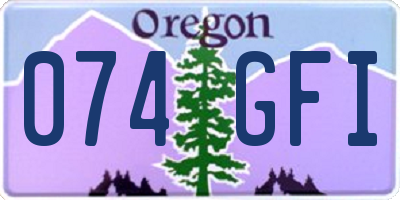 OR license plate 074GFI