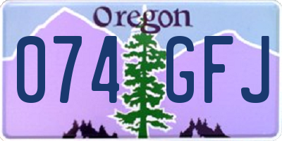 OR license plate 074GFJ