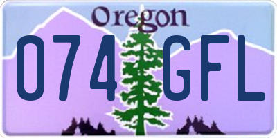 OR license plate 074GFL