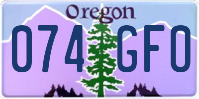 OR license plate 074GFO
