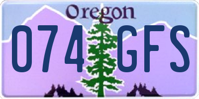OR license plate 074GFS