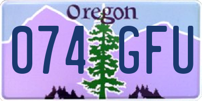 OR license plate 074GFU