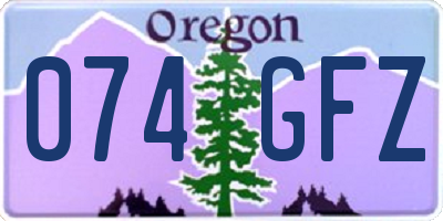 OR license plate 074GFZ