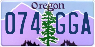 OR license plate 074GGA
