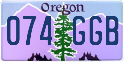 OR license plate 074GGB