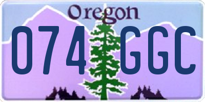 OR license plate 074GGC