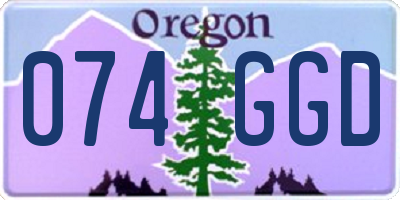 OR license plate 074GGD