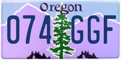 OR license plate 074GGF