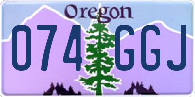 OR license plate 074GGJ