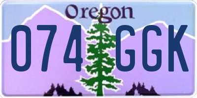 OR license plate 074GGK