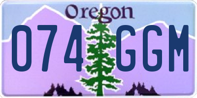 OR license plate 074GGM