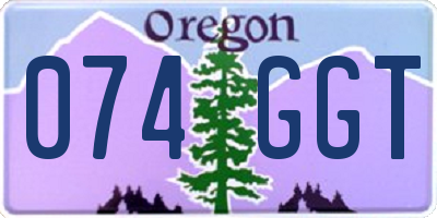 OR license plate 074GGT