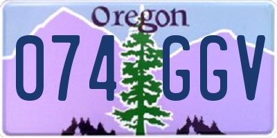 OR license plate 074GGV