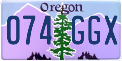 OR license plate 074GGX
