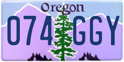 OR license plate 074GGY